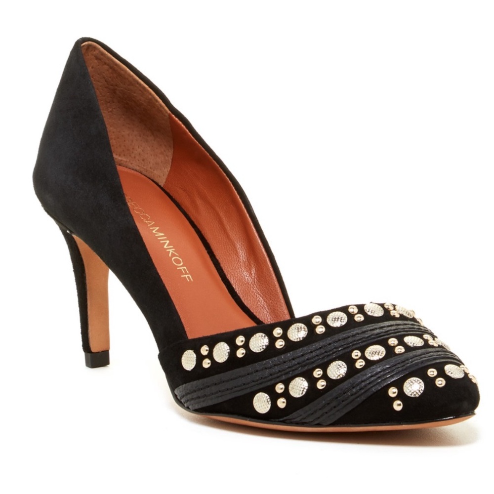 Rebecca Minkoff Brie Suede Dorsay Beaded Pumps